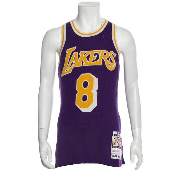 Clot x Mitchell & Ness 96/97 Knit Kobe Bryant Lakers Throwback Jersey Size Small - Picture 1 of 7